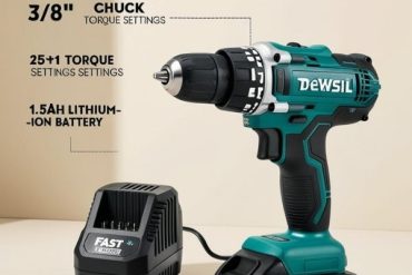 21V Cordless Drill with 25+1 Torque, 1.5AH Battery & Fast Charger